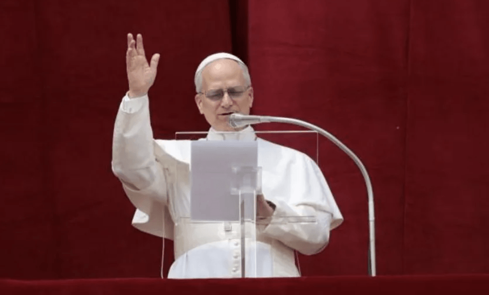 Pope Leo appeals for no more war in first Sunday address