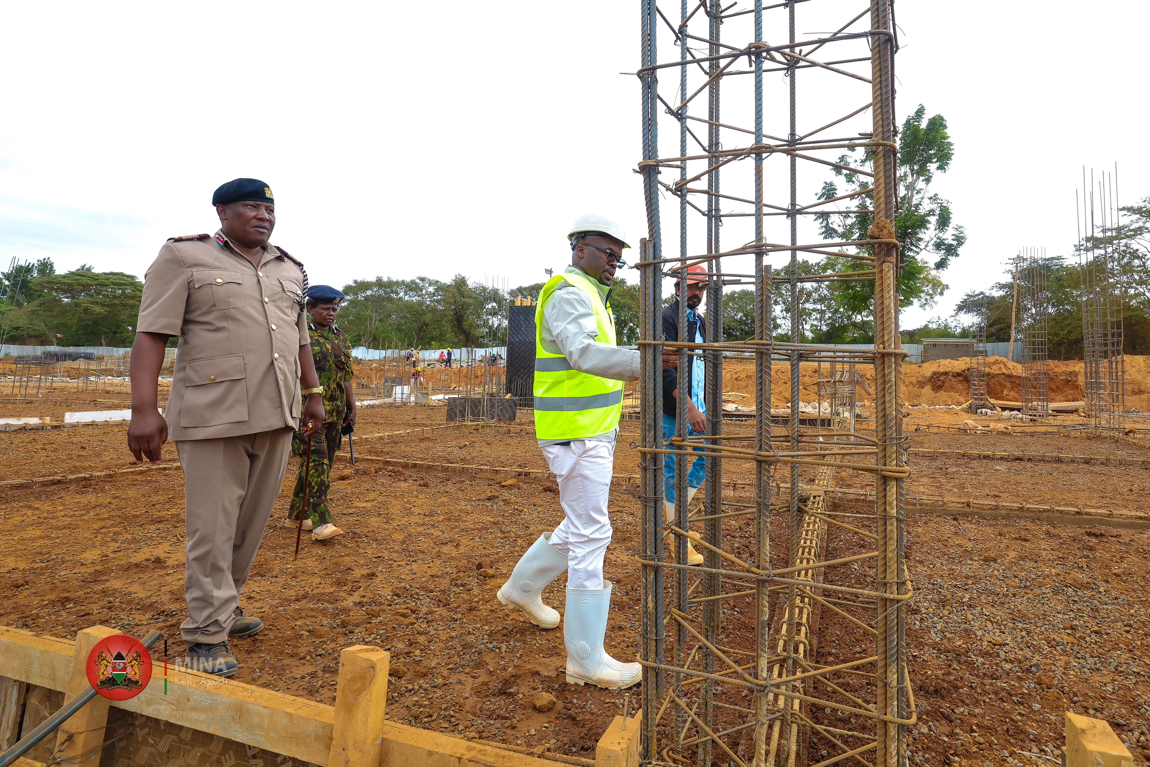 Omollo inspects Ithookwe Stadium ahead of Mashujaa Day