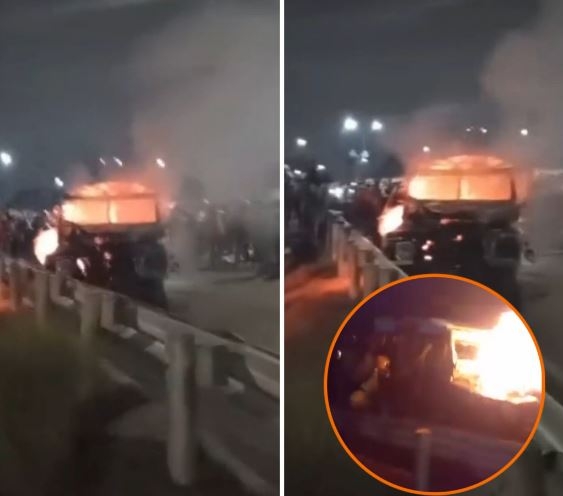 Riders torch car on Thika Rd, lobby demands arrests