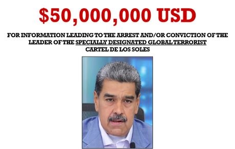 US offers $50m reward for arrest of Venezuelan leader Nicolás Maduro