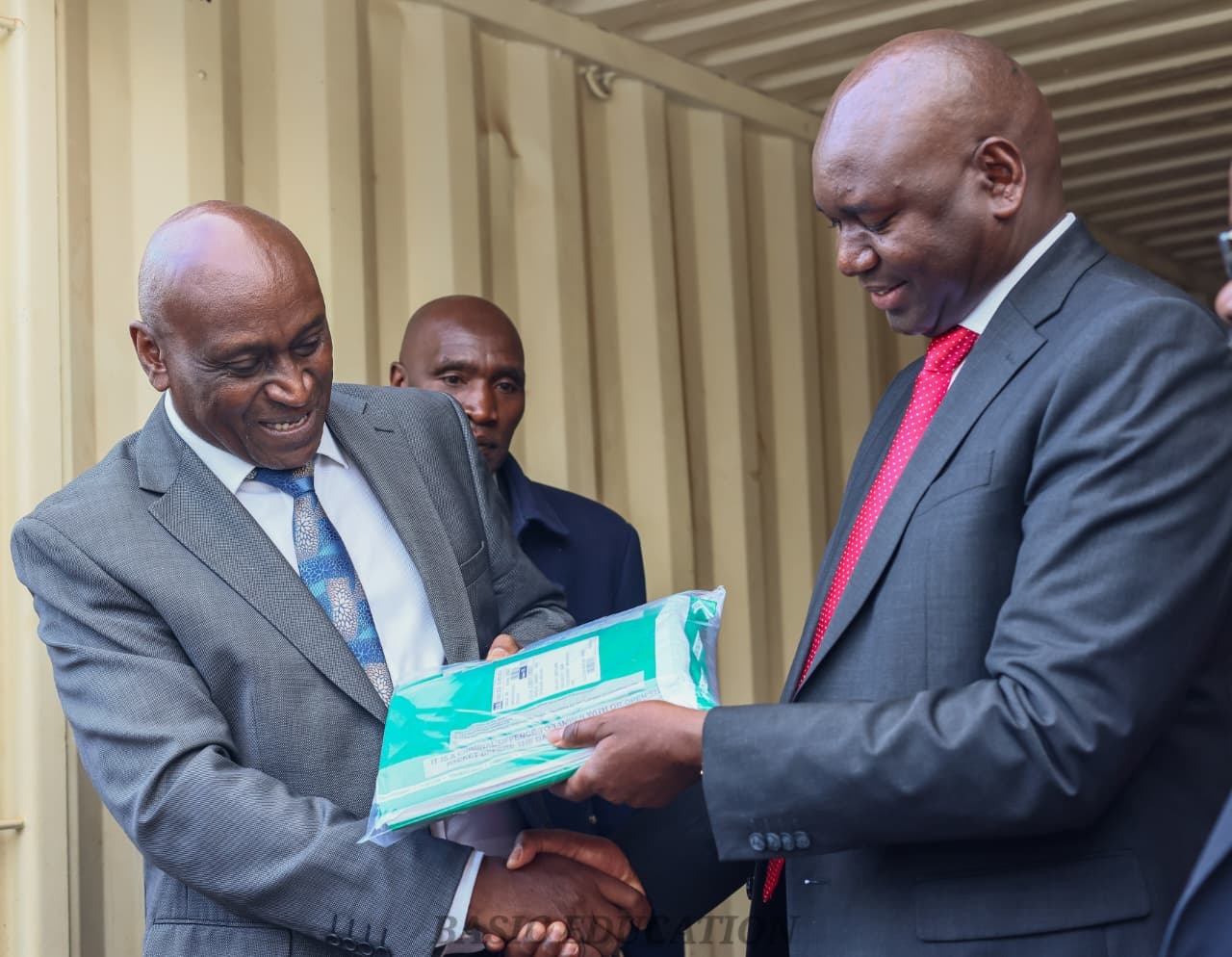 [PHOTOS] Bitok opens KCSE exam container in Westlands