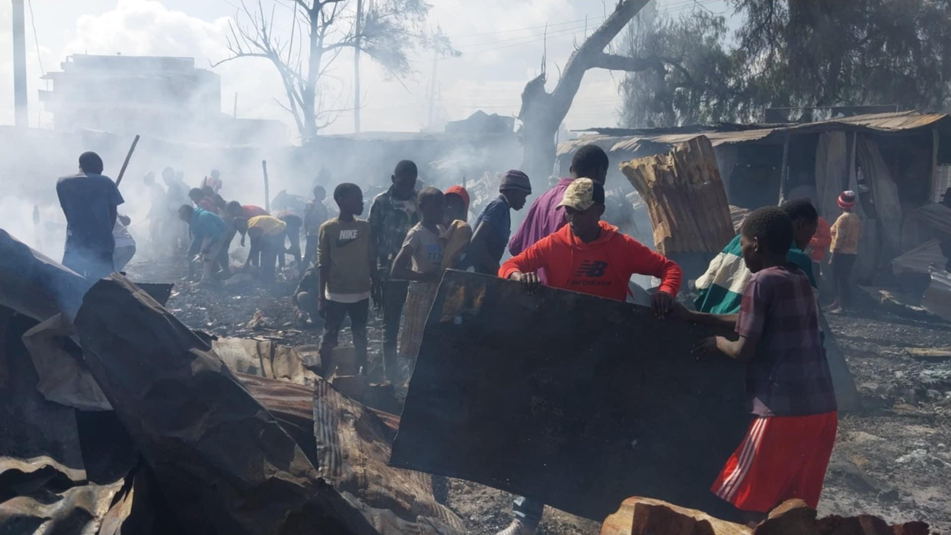 Families homeless as fire razes houses in Machakos