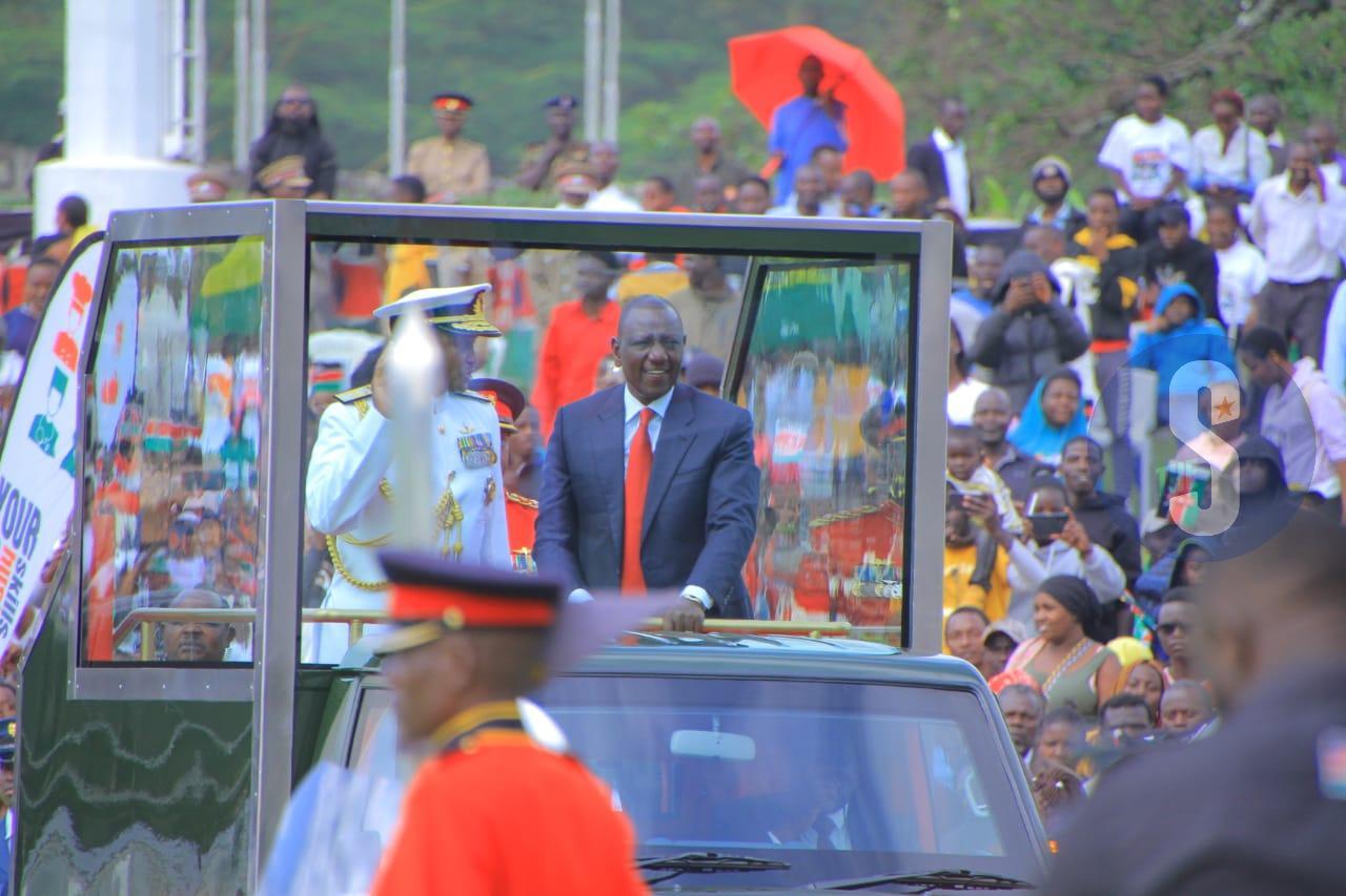 [PHOTOS] Ruto's arrival at Uhuru Gardens