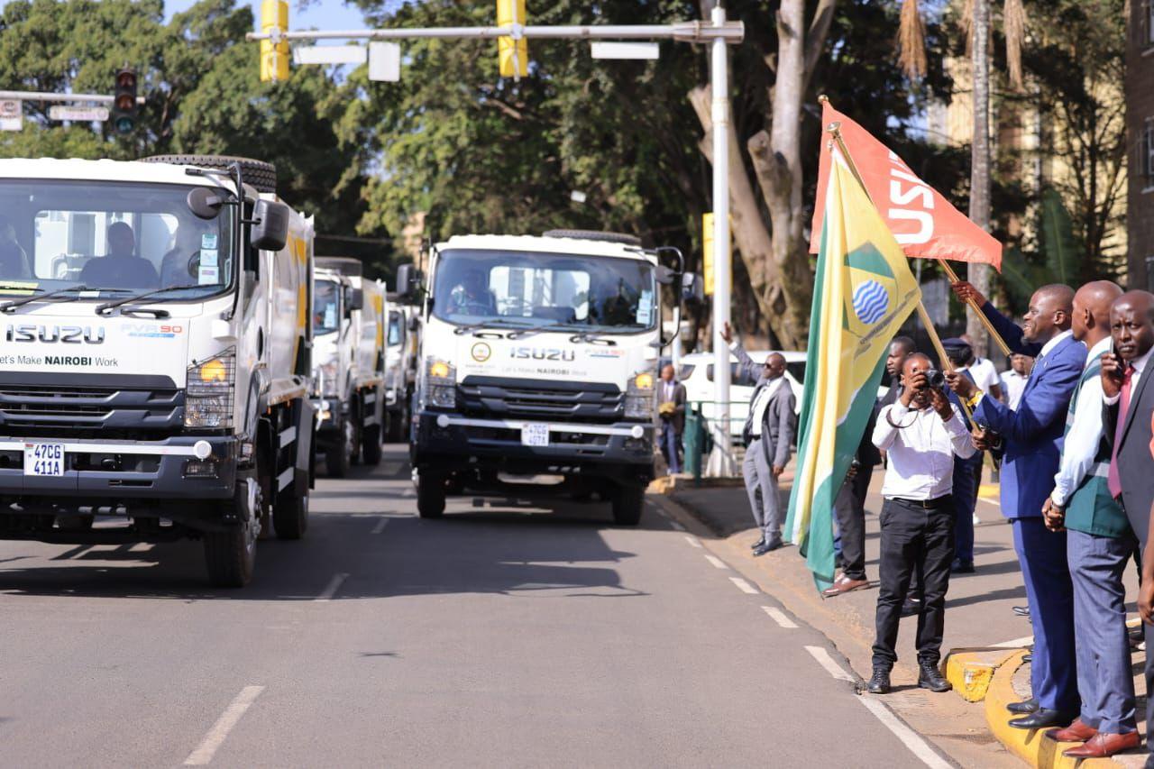 Sakaja flags off 24 refuse trucks to boost Nairobi’s cleanliness