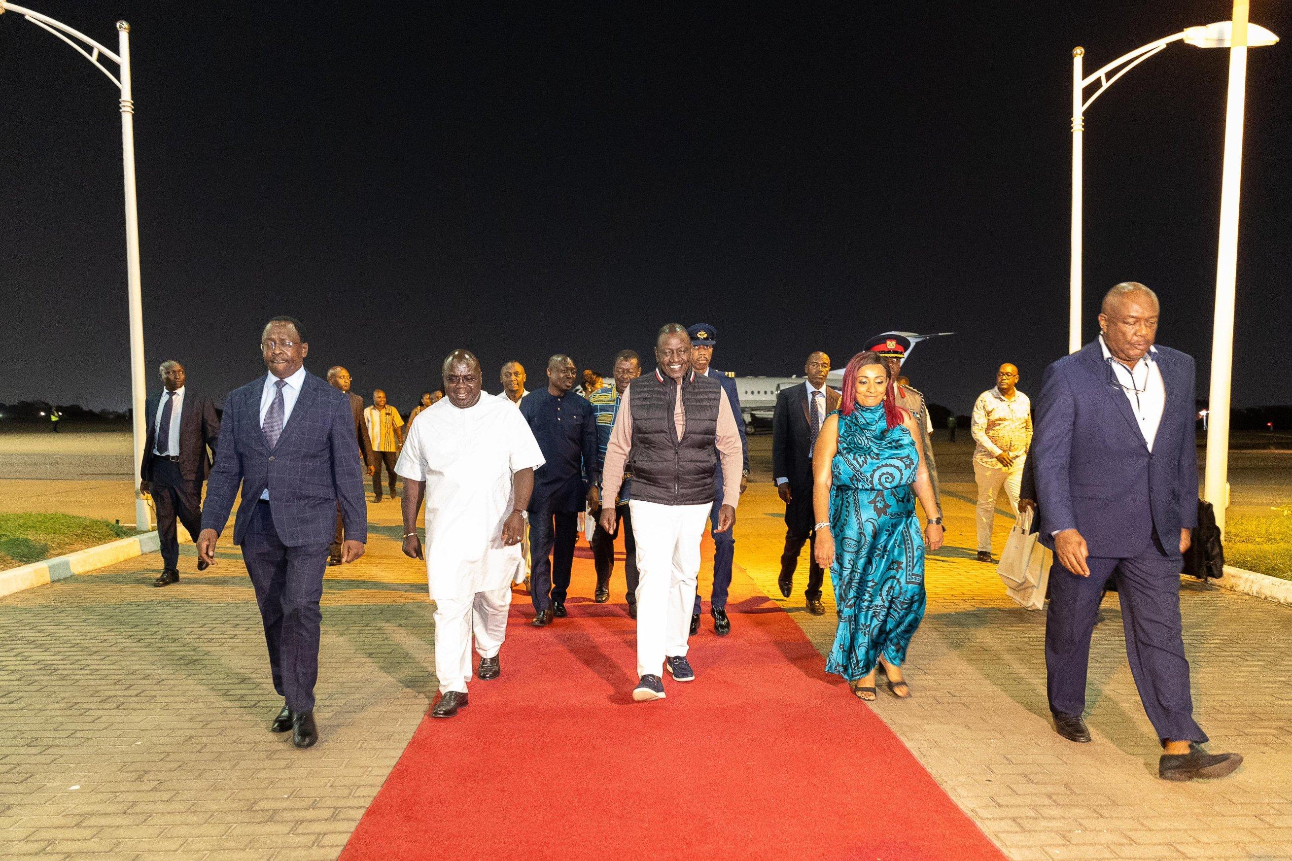 [PHOTOS] Ruto arrives in Ghana for Mahama's swearing-in