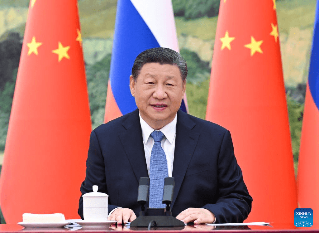 Xi speaks with Putin, calling on China, Russia to uphold int'l fairness, justice