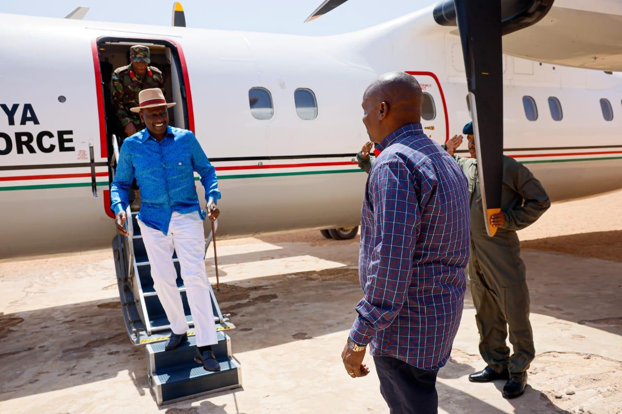 [PHOTOS] Kindiki receives President Ruto in Mandera