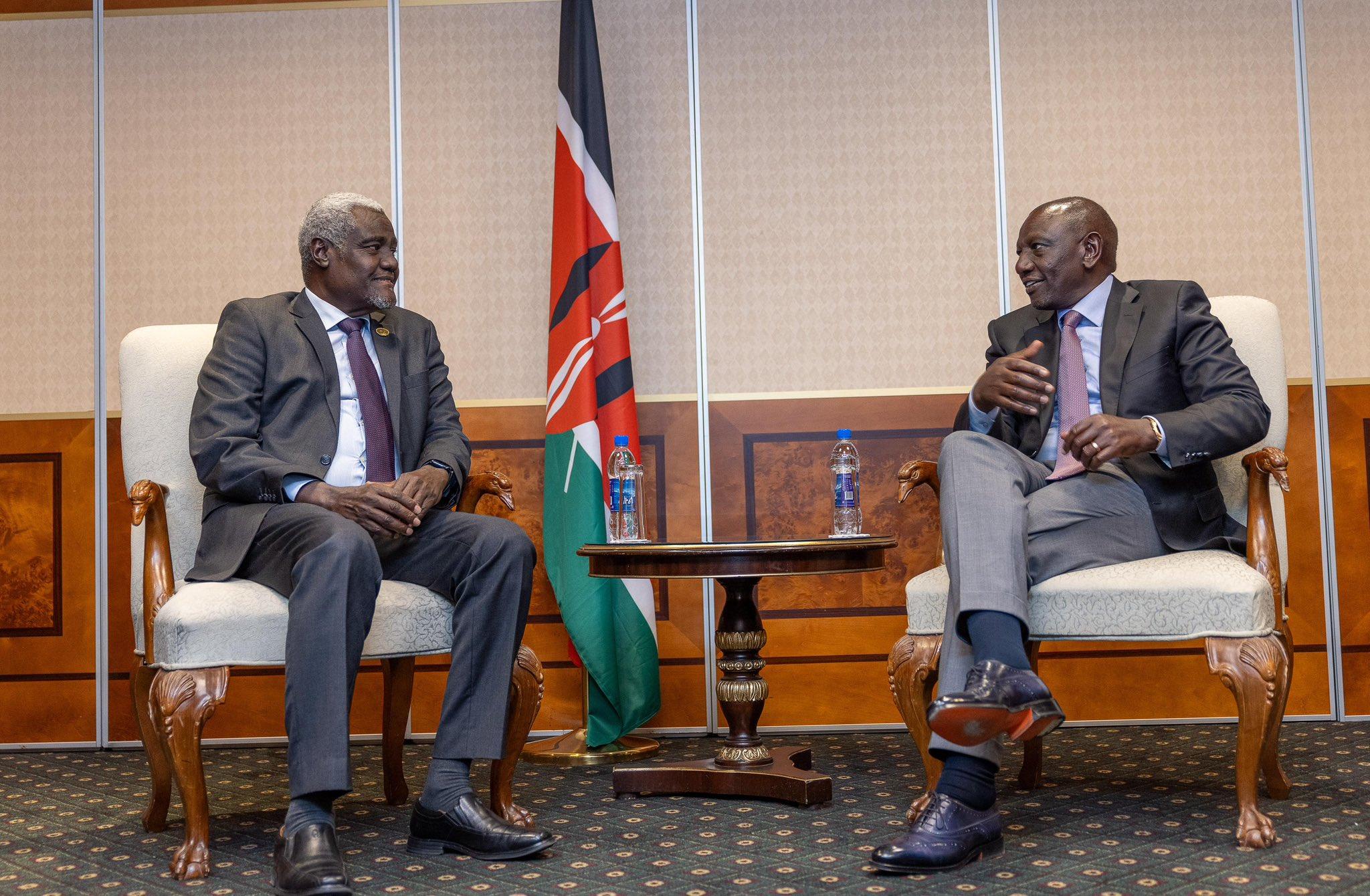 Ruto commends Moussa Faki for sterling job as he exits AUC