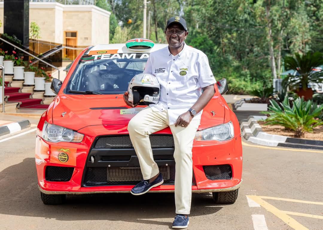 PHOTOS: Ruto meets rally driver ahead of action-packed weekend