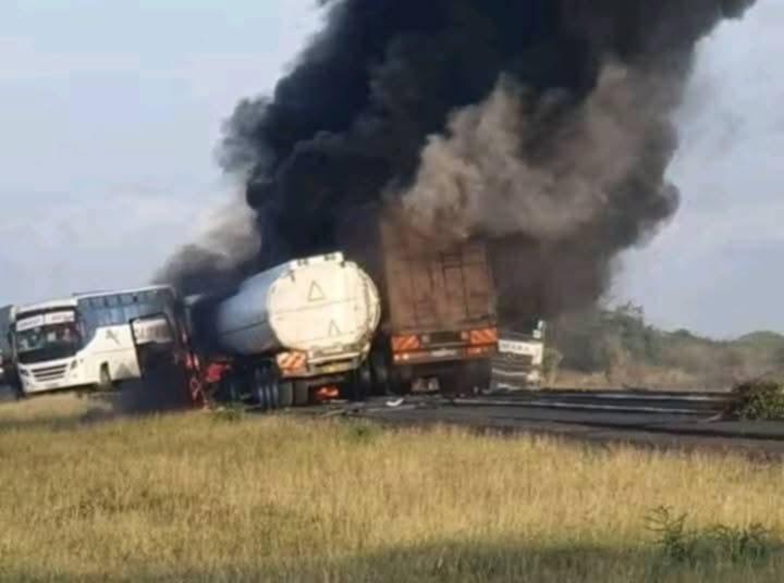 Two injured after tanker and trailer collide on Mombasa Road