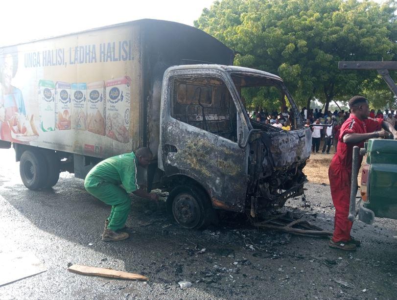 One dead, vehicle torched in Malindi early morning accident