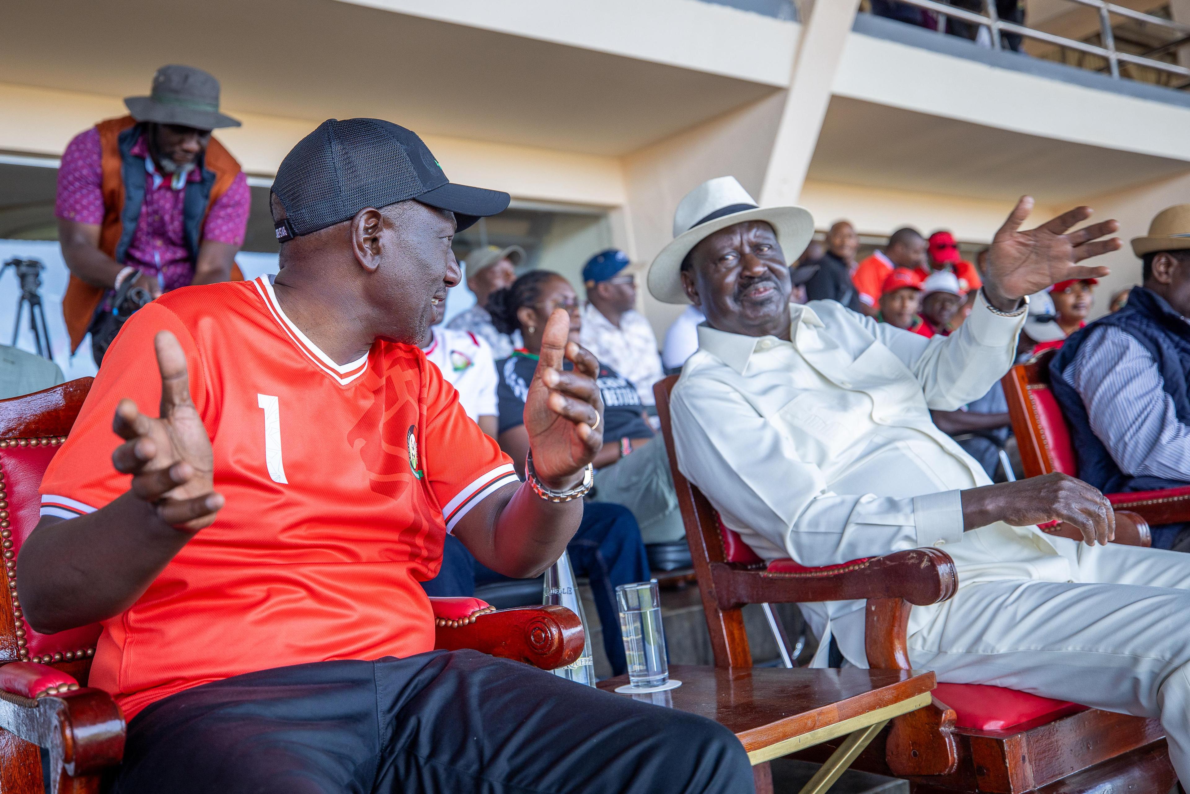 Ruto, Raila grace Harambee Stars vs Gabon match