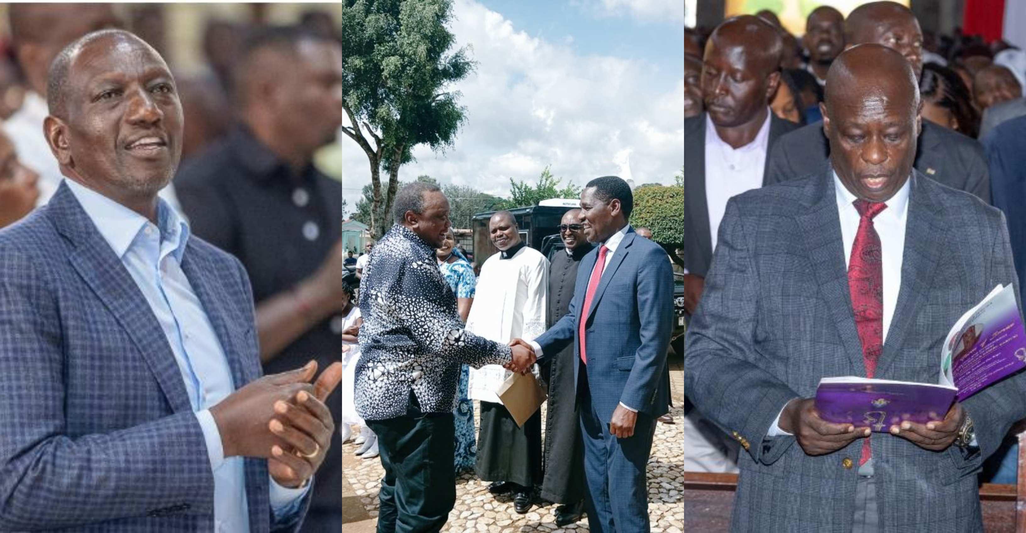 Ruto, Uhuru, Gachagua attend separate church services