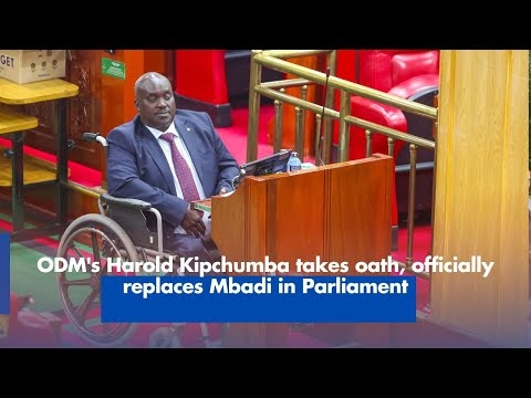 ODM's Harold Kipchumba takes oath, officially replaces Mbadi in Parliament