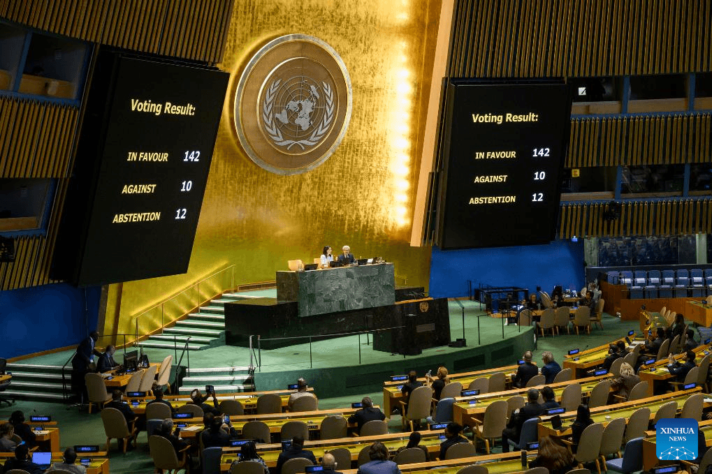 Gaza conflict: UN adopts draft two-state solution