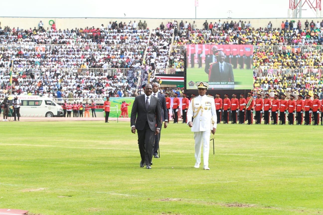 Ruto arrives at Nyayo Stadium for Jamhuri Day